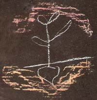 Blackboard drawing from Steiner's Agriculture Course .